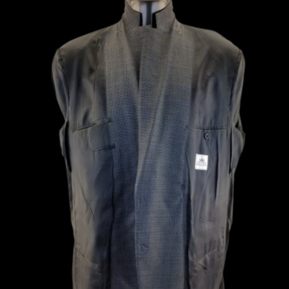 Peter Millar Mens Sport Coat Gray Windowpane Dual - Picture 4 of 5